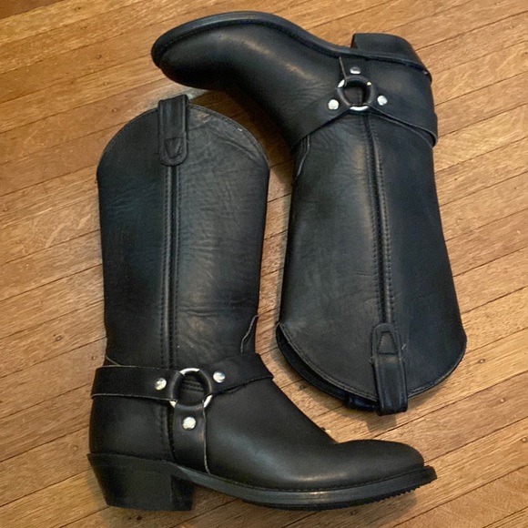 Double H Shoes - Double H Boot Company 5182 Ladies Harness Boot in Black - size 8